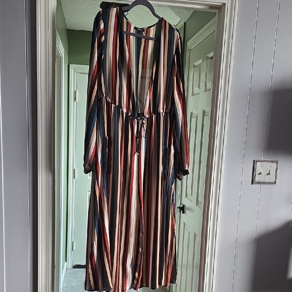 Torrid Multicolor Striped Long Sleeve Duster - Picture 1 of 4